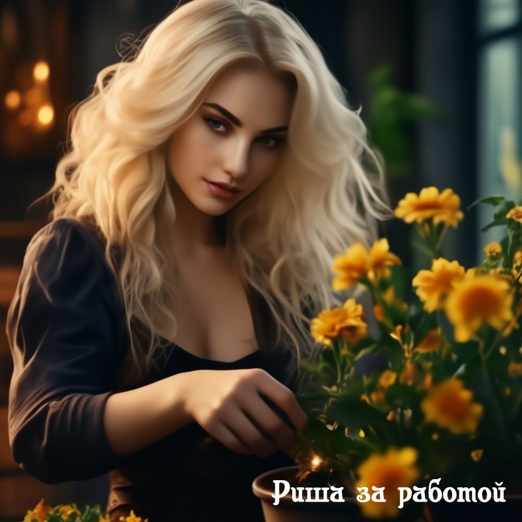 Риша за работой